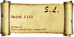 Seidl Lili névjegykártya