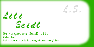 lili seidl business card